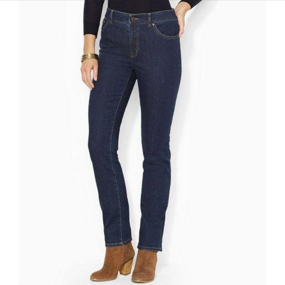 LRL Lauren Womens Blue Straight Jeans - Picture 1 of 5